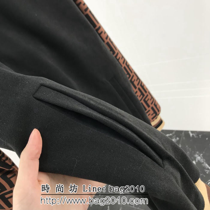 FENDI芬迪 18ss冬季新款套裝 今年火爆FF系列 精仿毛呢面料拼接 高版本男女同款 ydi1992